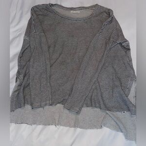 Striped Black and White Women's Top